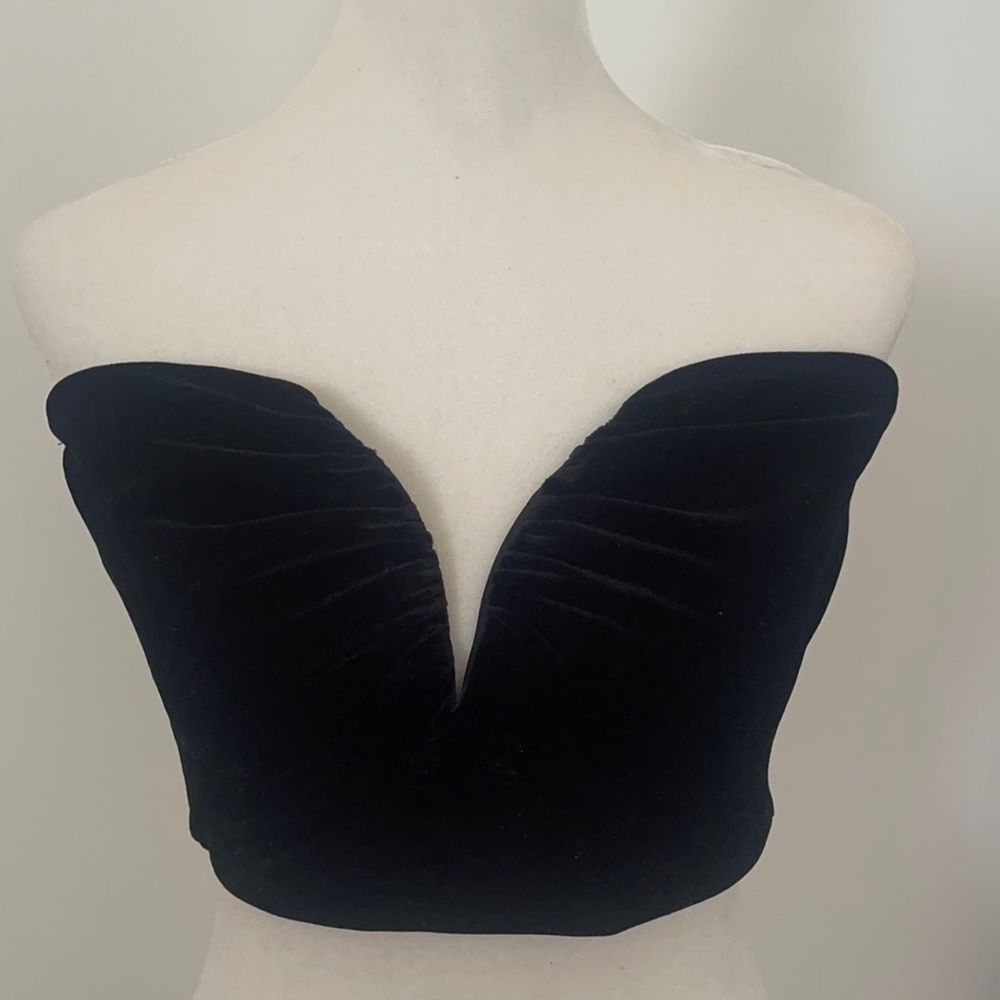Black Velvet Bralette Top.